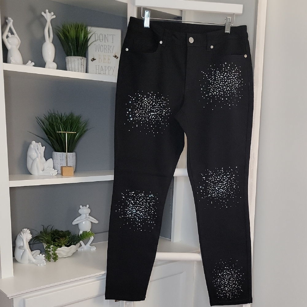 VENUS Black Embellished Jeans